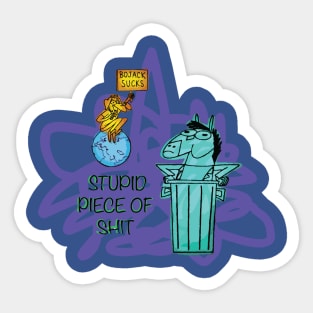 Bojack Piece of Shit 3 Sticker